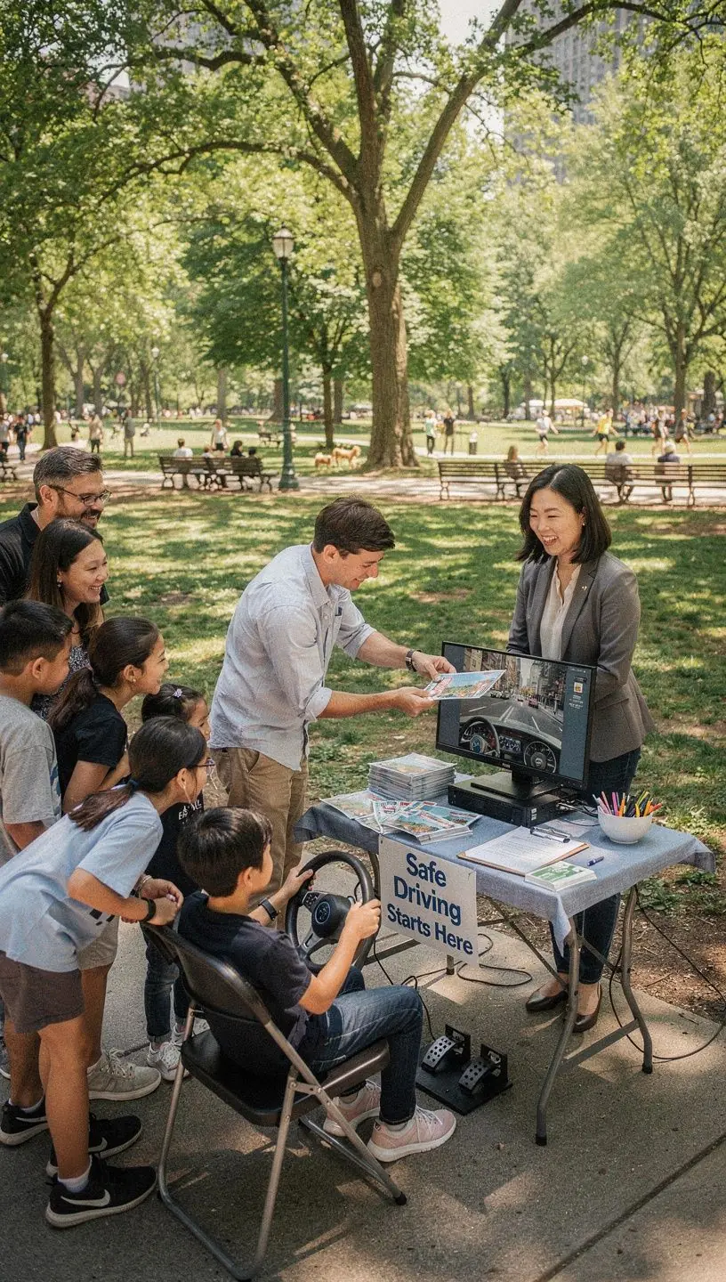 Mężczyzna w średnim wieku analizujący dokumenty ubezpieczeniowe przy biurku, z mapą w tle.